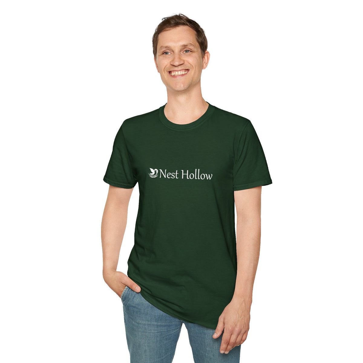 Nest Hollow Horizontal Logo T-Shirt - XXL, Forest Green image
